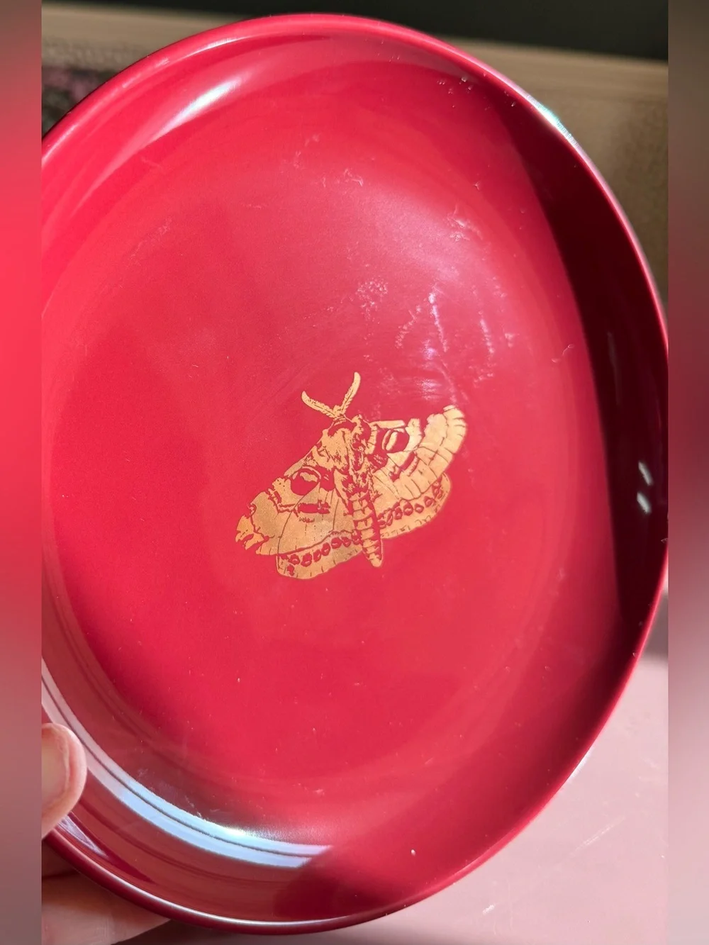 Anthropologie Catherine Martin Midnight Creatures Stoneware Dessert Plate, Moth